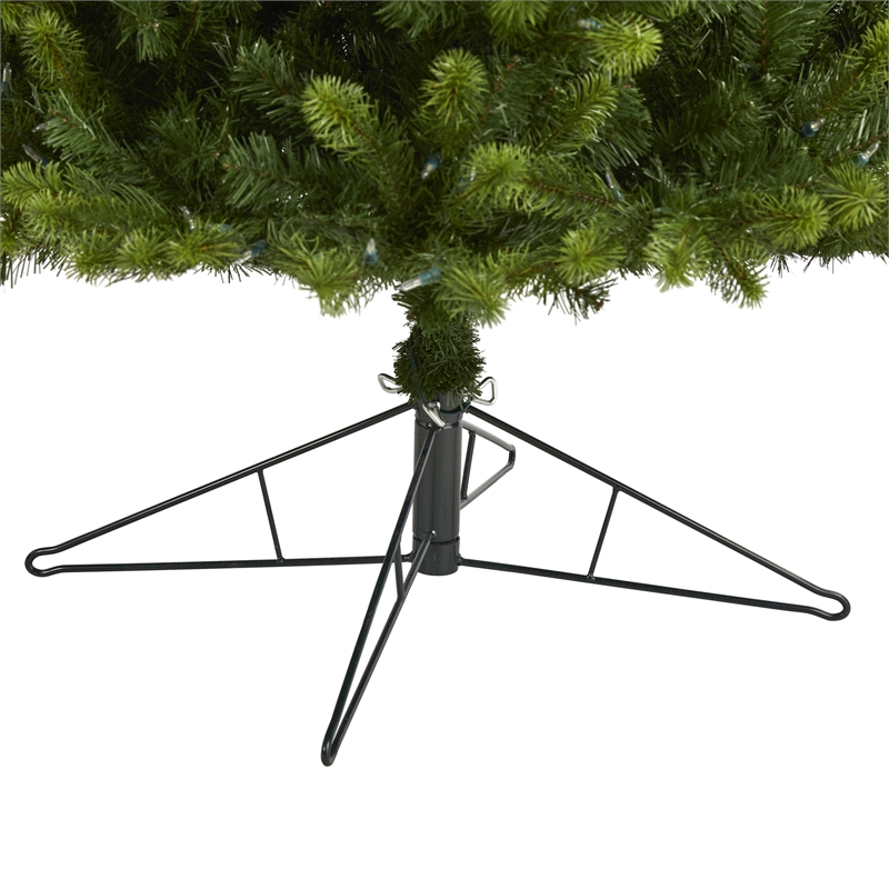 Nearly Natural 9ft Slim Virginia Spruce Christmas Tree with 750 Warm White LED