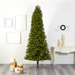 Nearly Natural 9ft Slim Virginia Spruce Christmas Tree with 750 Warm White LED
