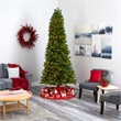 Nearly Natural 9ft Slim Virginia Spruce Christmas Tree with 750 Warm White LED