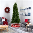 Nearly Natural 9ft Slim Virginia Spruce Christmas Tree with 750 Warm White LED