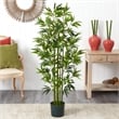 Nearly Natural 5ft Bamboo Artificial Tree in Green