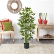 Nearly Natural 5ft Bamboo Artificial Tree in Green