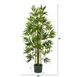 Nearly Natural 4ft Bamboo Artificial Tree in Green