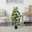 Nearly Natural 4ft Bamboo Artificial Tree in Green