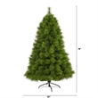 Nearly Natural 6.5ft Green Scotch Pine Artificial Christmas Tree w/350 ClearLED