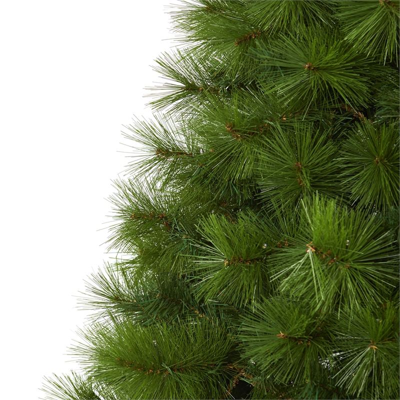 Nearly Natural 6.5ft Green Scotch Pine Artificial Christmas Tree w/350 ClearLED