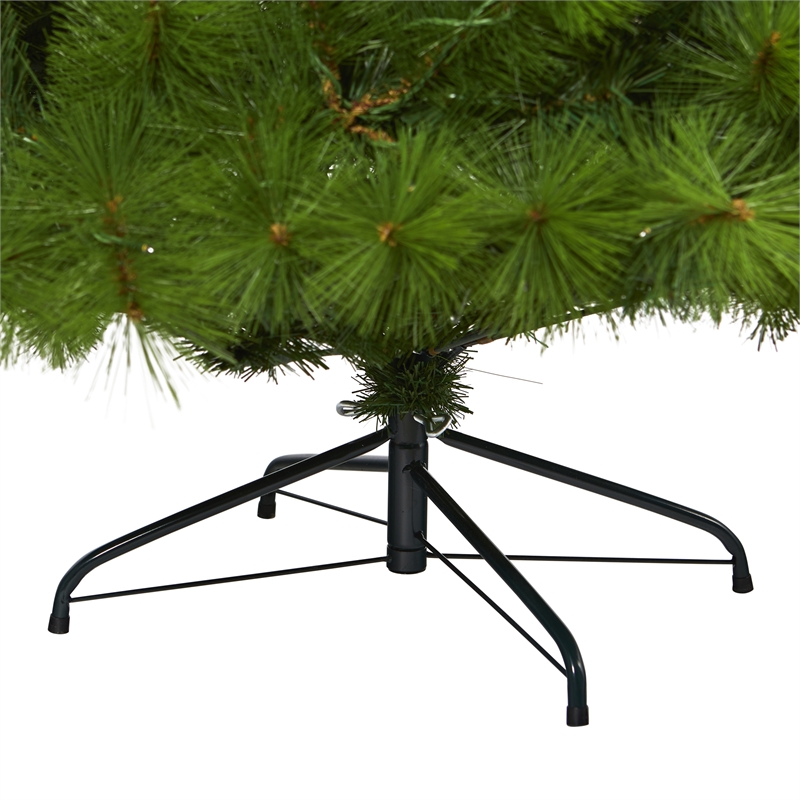 Nearly Natural 6.5ft Green Scotch Pine Artificial Christmas Tree w/350 ClearLED