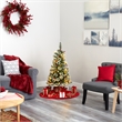 Nearly Natural 4ft Frosted Swiss Pine Christmas Tree w/100 Clear LED and Berries