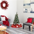 Nearly Natural 4ft Frosted Swiss Pine Christmas Tree w/100 Clear LED and Berries