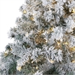 Nearly Natural 7ft Flocked Rock Springs Spruce Christmas Tree w/ 350 Clear LED