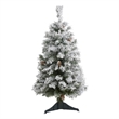 Nearly Natural 3ft Flocked White River Mountain Pine Artificial Christmas Tree
