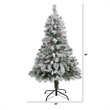 Nearly Natural 4ft Flocked White River Mountain Pine Artificial Christmas Tree