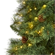 Nearly Natural 10ft White Mountain Pine Christmas Tree w/850 Clear LED