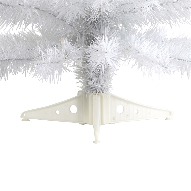 Nearly Natural 2ft White Artificial Christmas Tree with 35 LED Lights