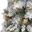 Nearly Natural 3ft Flocked White River Mountain Pine Christmas Tree