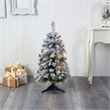 Nearly Natural 3ft Flocked White River Mountain Pine Christmas Tree