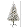 Nearly Natural 5ft Flocked White River Mountain Pine Christmas Tree