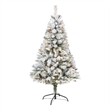 Nearly Natural 5ft Flocked White River Mountain Pine Christmas Tree