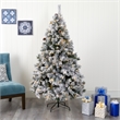 Nearly Natural 6ft Flocked White River Mountain Pine Christmas Tree