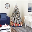 Nearly Natural 6ft Flocked White River Mountain Pine Christmas Tree