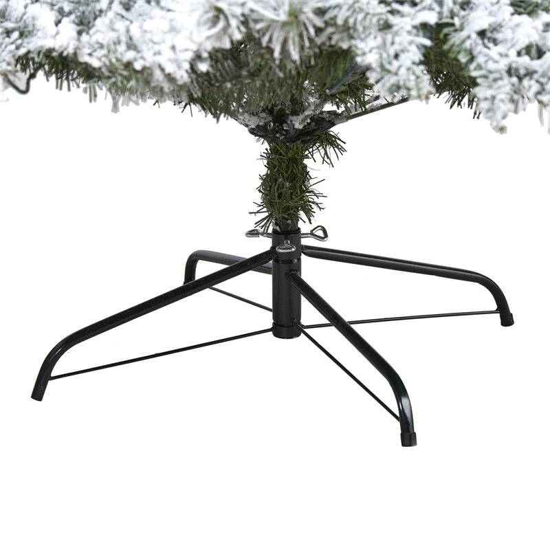 Nearly Natural 8ft Flocked White River Mountain Pine Christmas Tree