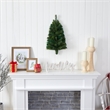 Nearly Natural 2ft Flat Back Wall Hanging Artificial Christmas Tree