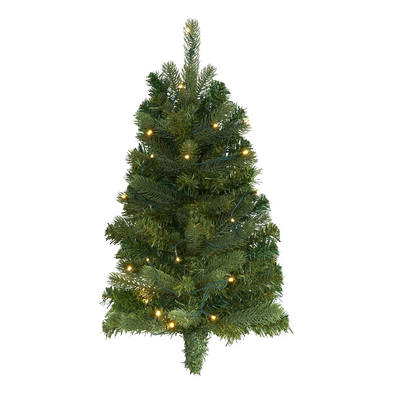 Nearly Natural 2ft Flat Back Wall Hanging Artificial Christmas Tree
