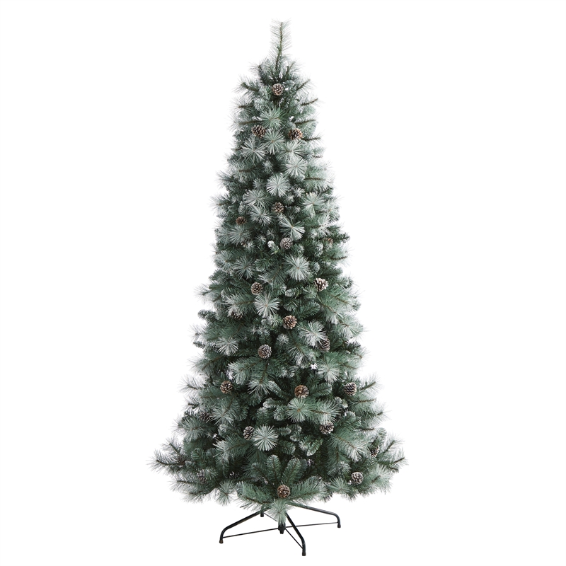 Nearly Natural 7ft Frosted Tip British Columbia Mountain Pine Christmas Tree