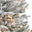 Nearly Natural 3ft Flocked Fraser Fir Christmas Tree with 200 Warm White Lights