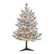 Nearly Natural 3ft Flocked Fraser Fir Christmas Tree with 200 Warm White Lights