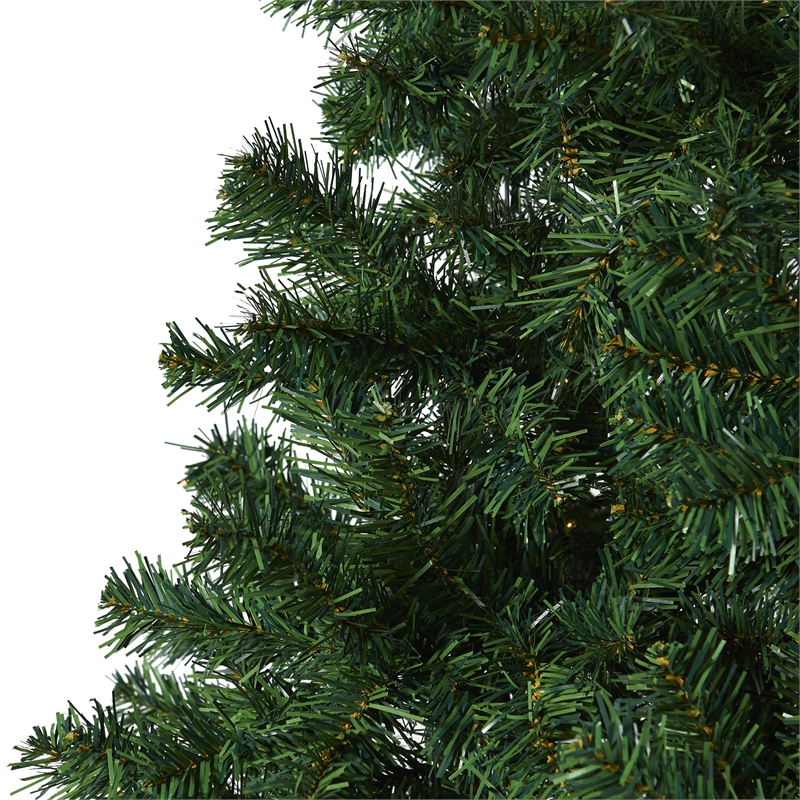 Nearly Natural 8ft Northern Tip Pine Artificial Green Christmas Tree in Green