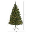 Nearly Natural 6ft Northern Tip Pine Artificial Christmas Tree w/ 250 Clear LED