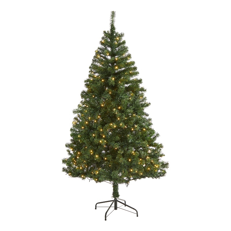 Nearly Natural 6ft Northern Tip Pine Artificial Christmas Tree w/ 250 Clear LED