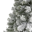 Nearly Natural 6ft Flocked West Virginia Fir Artificial Green Christmas Tree