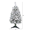 Nearly Natural 3ft Flocked Rock Springs Spruce Artificial Green Christmas Tree