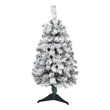 Nearly Natural 3ft Flocked Rock Springs Spruce Artificial Green Christmas Tree