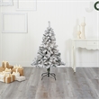 Nearly Natural 4ft Flocked Rock Springs Spruce Artificial Green Christmas Tree
