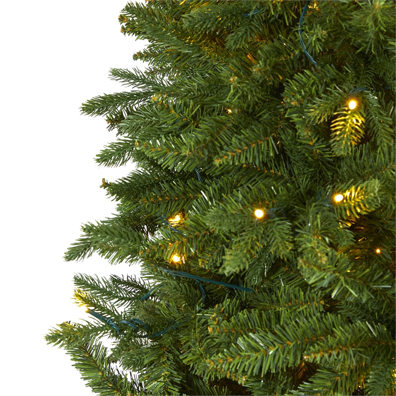Nearly Natural 7ft New Hampshire Fir Christmas Tree w/ 450 Clear LED Lights