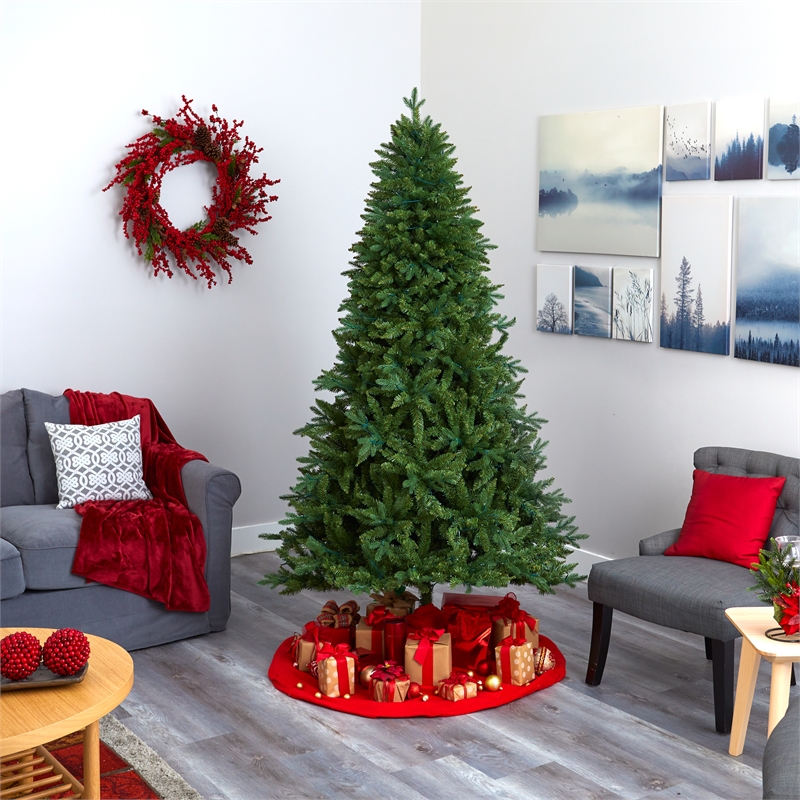Nearly Natural 7ft New Hampshire Fir Christmas Tree w/ 450 Clear LED Lights
