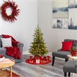 Nearly Natural 4ft North Carolina Spruce Christmas Tree w/ 100 Clear Lights