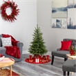 Nearly Natural 4ft North Carolina Spruce Christmas Tree w/ 100 Clear Lights