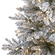 Nearly Natural 6ft Flocked West Virginia Spruce Christmas Tree w/300 Clear Light