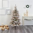 Nearly Natural 6ft Flocked West Virginia Spruce Christmas Tree w/300 Clear Light