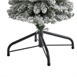 Nearly Natural 4ft Flocked Pencil Christmas Tree with 100 Clear Lights in White