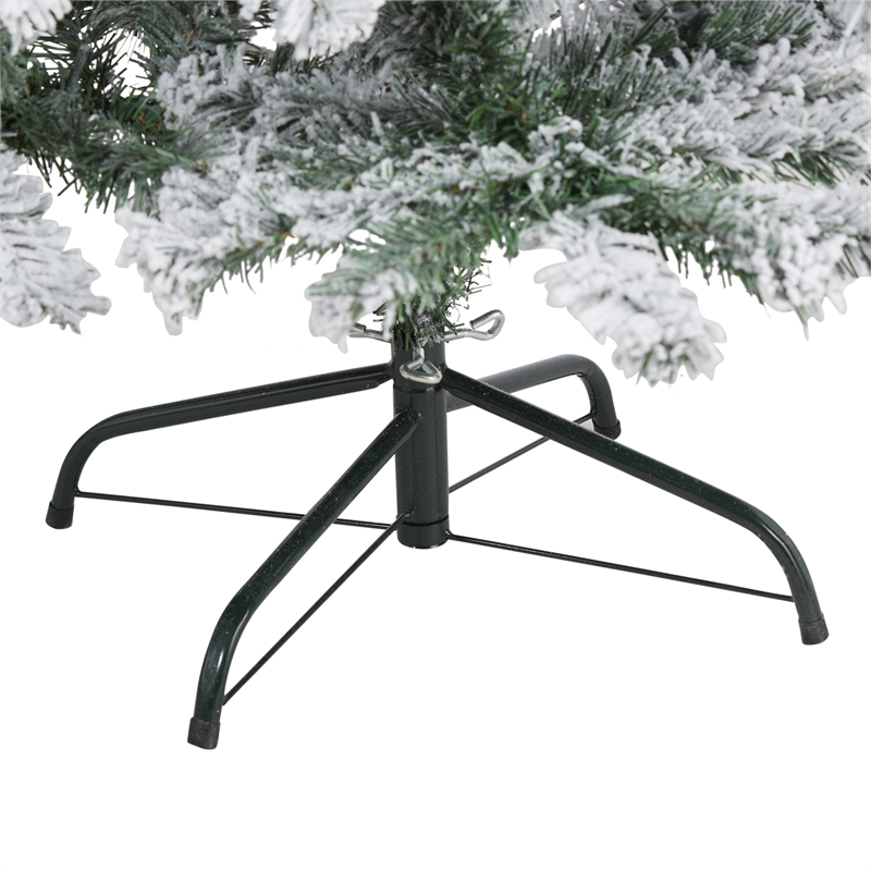 Nearly Natural 5ft Flocked Rock Springs Spruce Artificial Green Christmas Tree