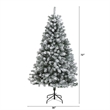Nearly Natural 6ft Flocked Rock Springs Spruce Artificial Green Christmas Tree