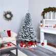 Nearly Natural 6ft Flocked Rock Springs Spruce Artificial Green Christmas Tree