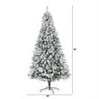 Nearly Natural 8ft Flocked Rock Springs Spruce Artificial Green Christmas Tree
