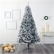 Nearly Natural 8ft Flocked Rock Springs Spruce Artificial Green Christmas Tree