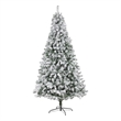 Nearly Natural 8ft Flocked Rock Springs Spruce Artificial Green Christmas Tree